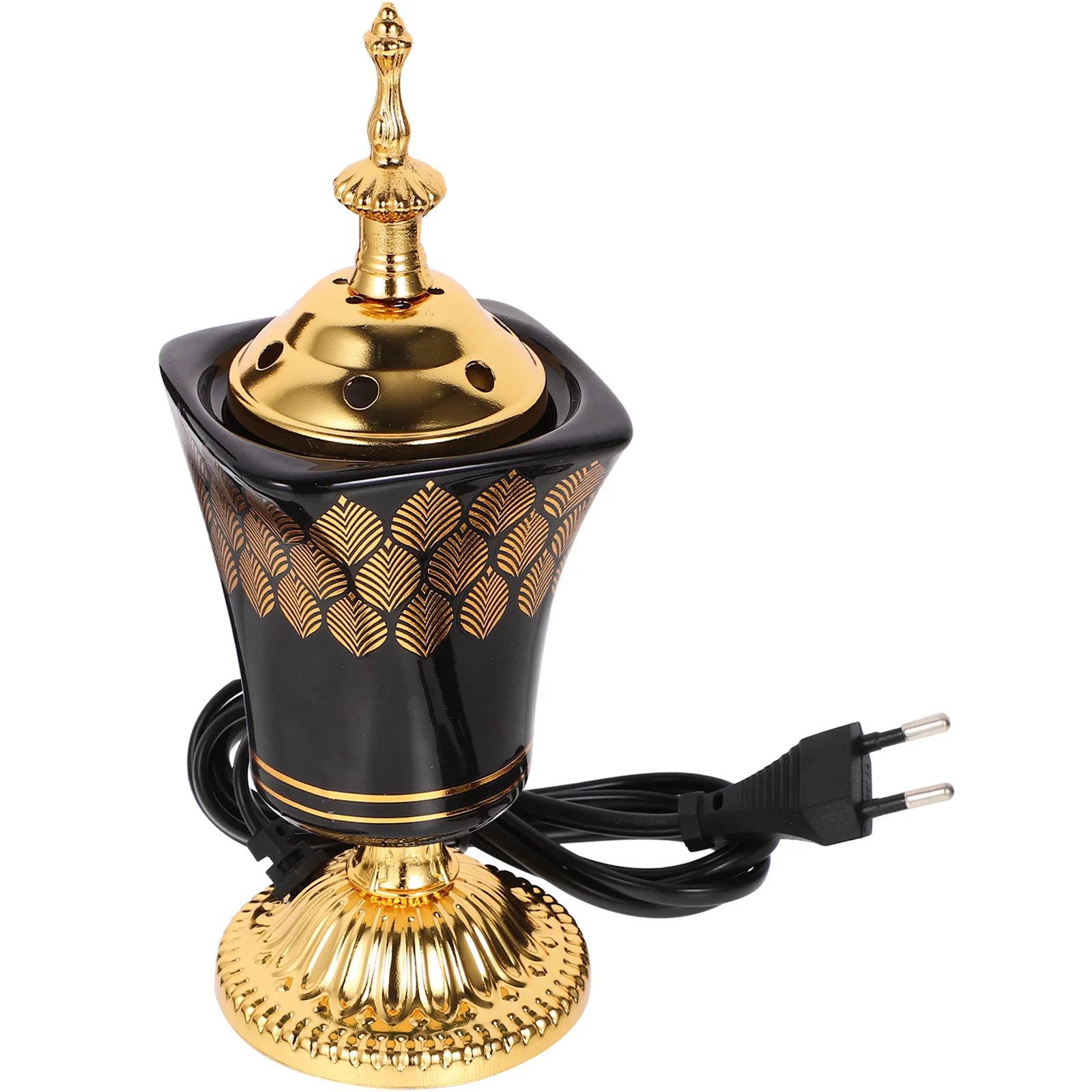 

Electric Ceramic Incense Burner Arabia Charcoal Bakhoor Censer Middle East Sandalwood Fragrance Stove Home Decoration US/EU Plug