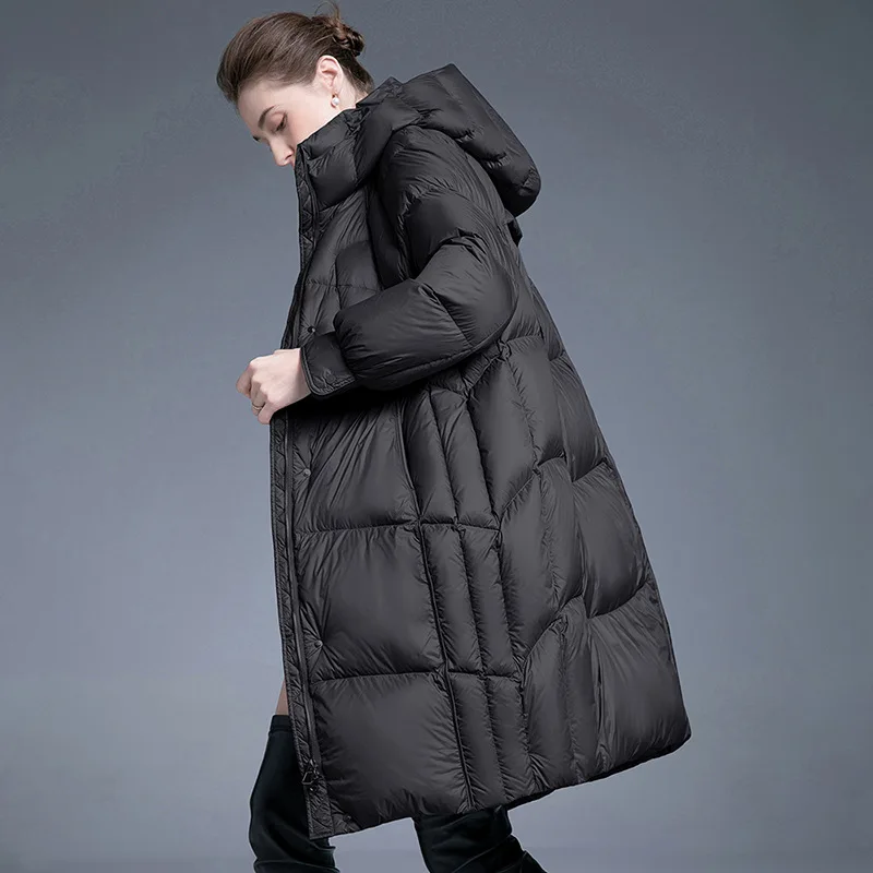 Luxus Marke Hohe Qualität Weiße Ente Unten Puffer Jacke frauen Winter Warme Daunen Jacke Mit Kapuze Dicke Winddicht Schnee Jacke trend