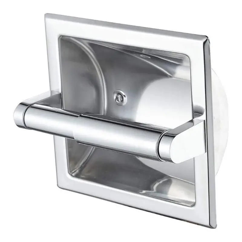 652F Practical Sturdy Stainless Steel Materials Toilet Paper Dispenser Recessed and Home Bathroom Organization Daily Use