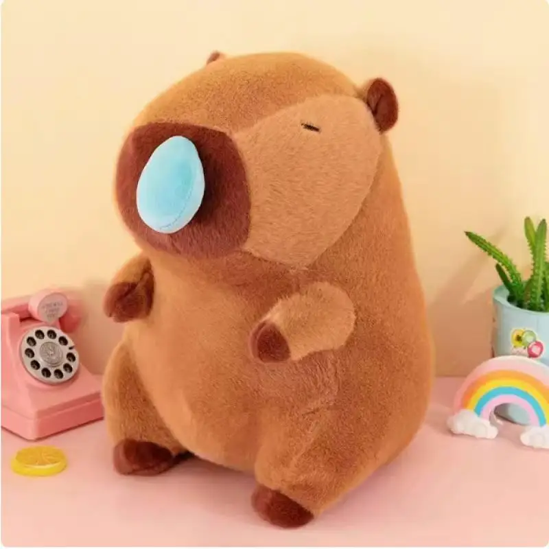 30Cm Cartoon Capibara Doll Runny Nose Toy Kawaii Plush Baby Pendant Cute Children Plush Doll Movable Nose Capibara Toy Gift