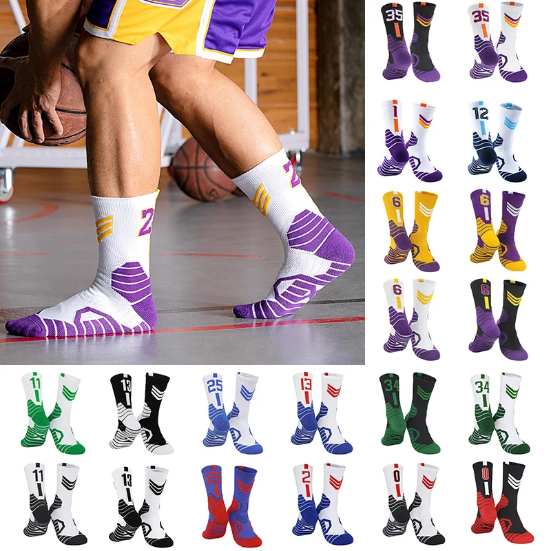 

Outdoor Basketball New Socks Men Running Elite Socks Men Non-slip Basketball Socks Breathable Sweat Absorbing Cycling Socks