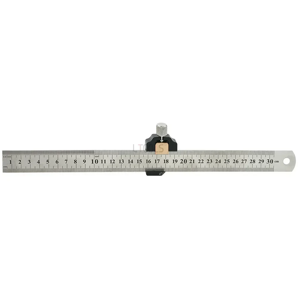 Steel Ruler Positioning Block Gauge 45 Degree Angle Scriber Line Marking Gauge Woodworking Square Scribe Tools for Ruler Locator