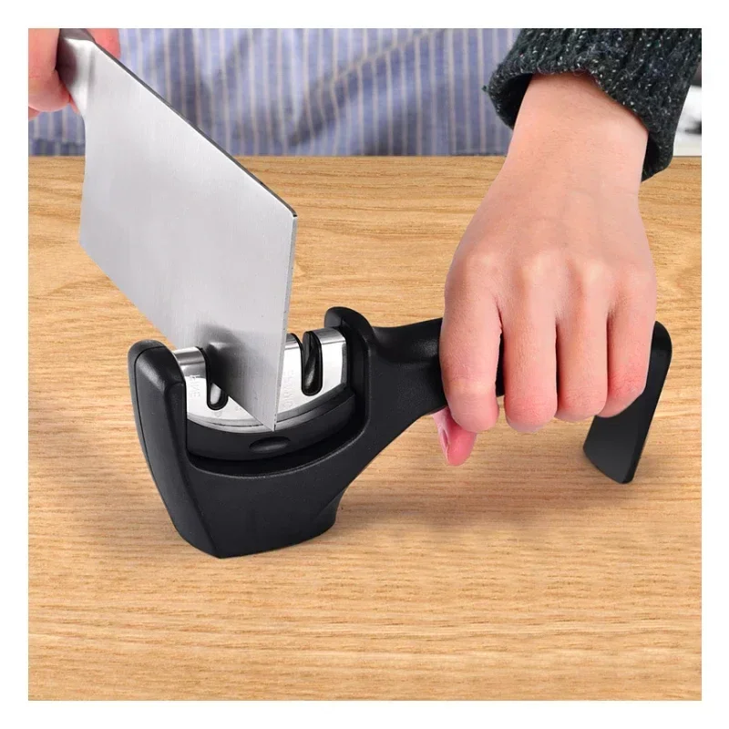 Kitchen set sharpener Carbon steel material Quick sharpening Emery wheel  knife sharpener professional Fixed angle sharpenerheat