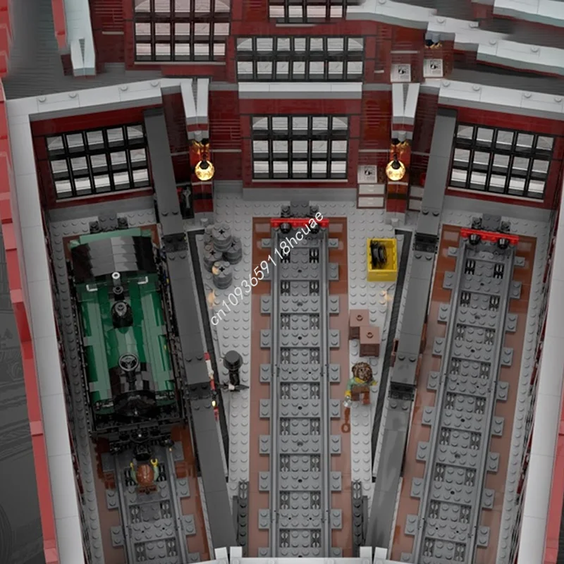 3927 Uds. MOC Roundhouse modelo bloques de construcción Modular niños ladrillo idea educativa juguetes montar regalos de navidad