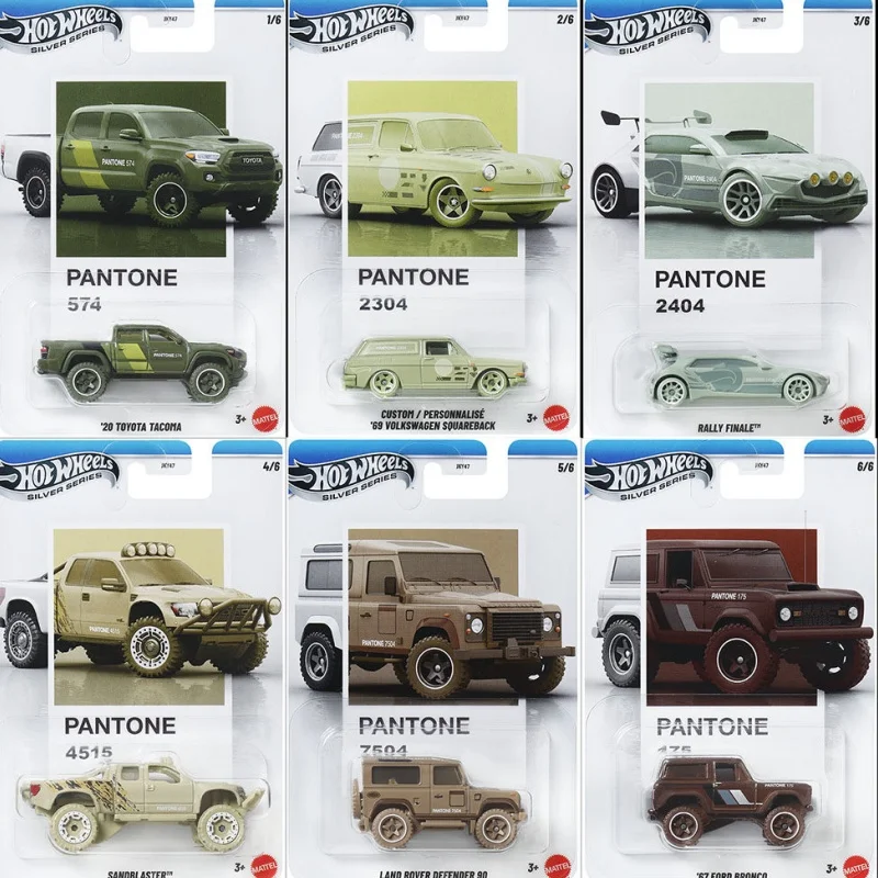 

Новые предзаказные модели Hot Wheels 1:64: серия Silver, наборы Pantone Artsy — Ford Bronco, Volkswagen Kombi, Mustang — миниатюрные литые машинки из сплава