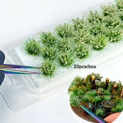Height12-16mm Miniature Grass Cluster Model Kits for Simulation Sand Table Scene Layout Materials Diorama 1Box
