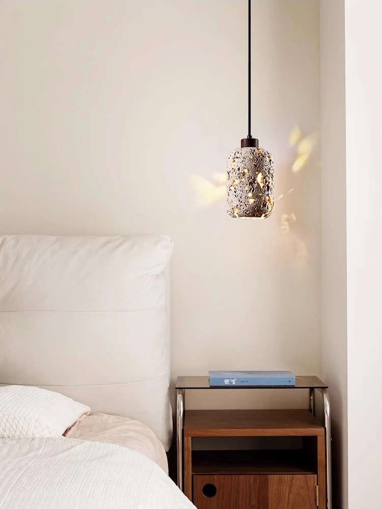 Creative Natural Stone Pendant Lamp Art E27 Bulb Wire