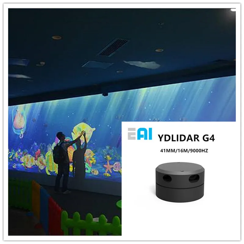 

YDLIDAR G4 lidar multi-touch screen animation large-screen interactive system Wall ground interaction