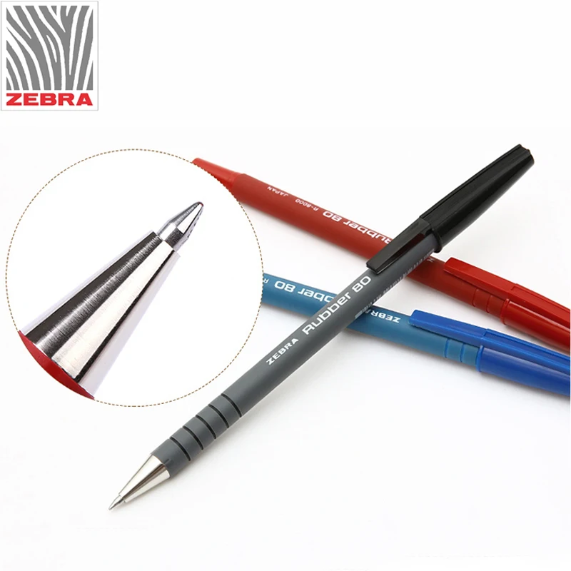 10 Pcs 얼룩말 볼펜 R-8000 고무 그립 젤 펜 비즈니스 사무실 중간 오일 0.7mm 일본어 편지지 학교 용품