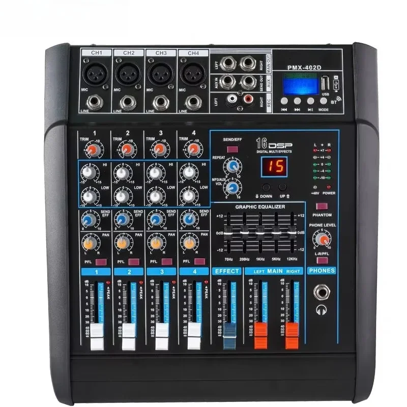 

Wholesale Professional DJ Audio Power Amplifier 4 6 8 Channel Audio Mixer 500W For Stage Performance