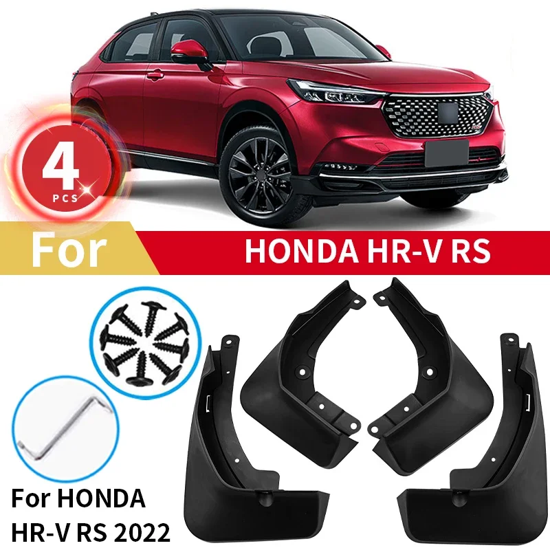 

For Honda HRV RS HR-V RS 2022 Mudflaps Mud Flaps Splash Guards Mudguards Front Rear Fender Protector 4pc Accessories