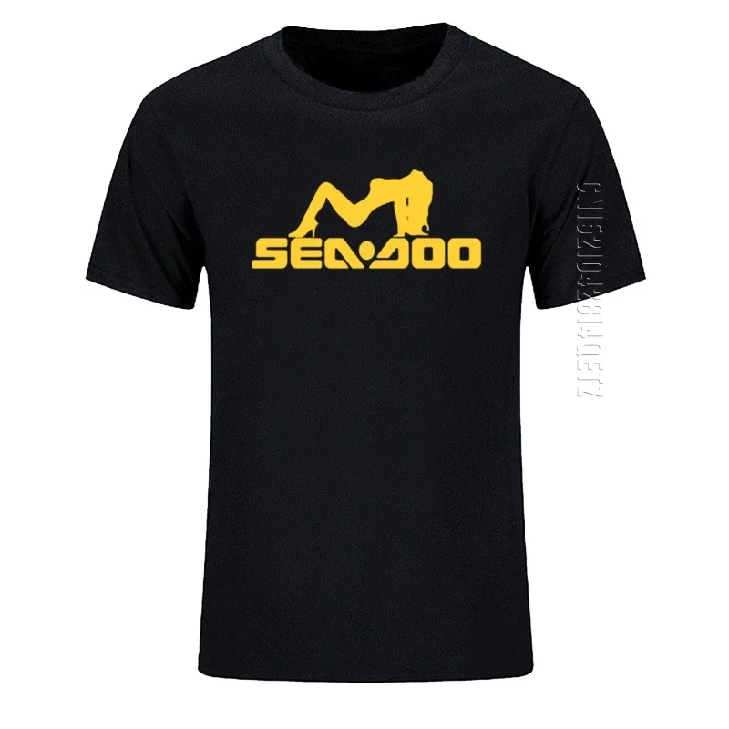 Summer New Men Classics Sea Doo Seadoo Moto Black Funny Graphic O Neck Oversized Cotton Classic T ShirtAnime  T-shirts fo