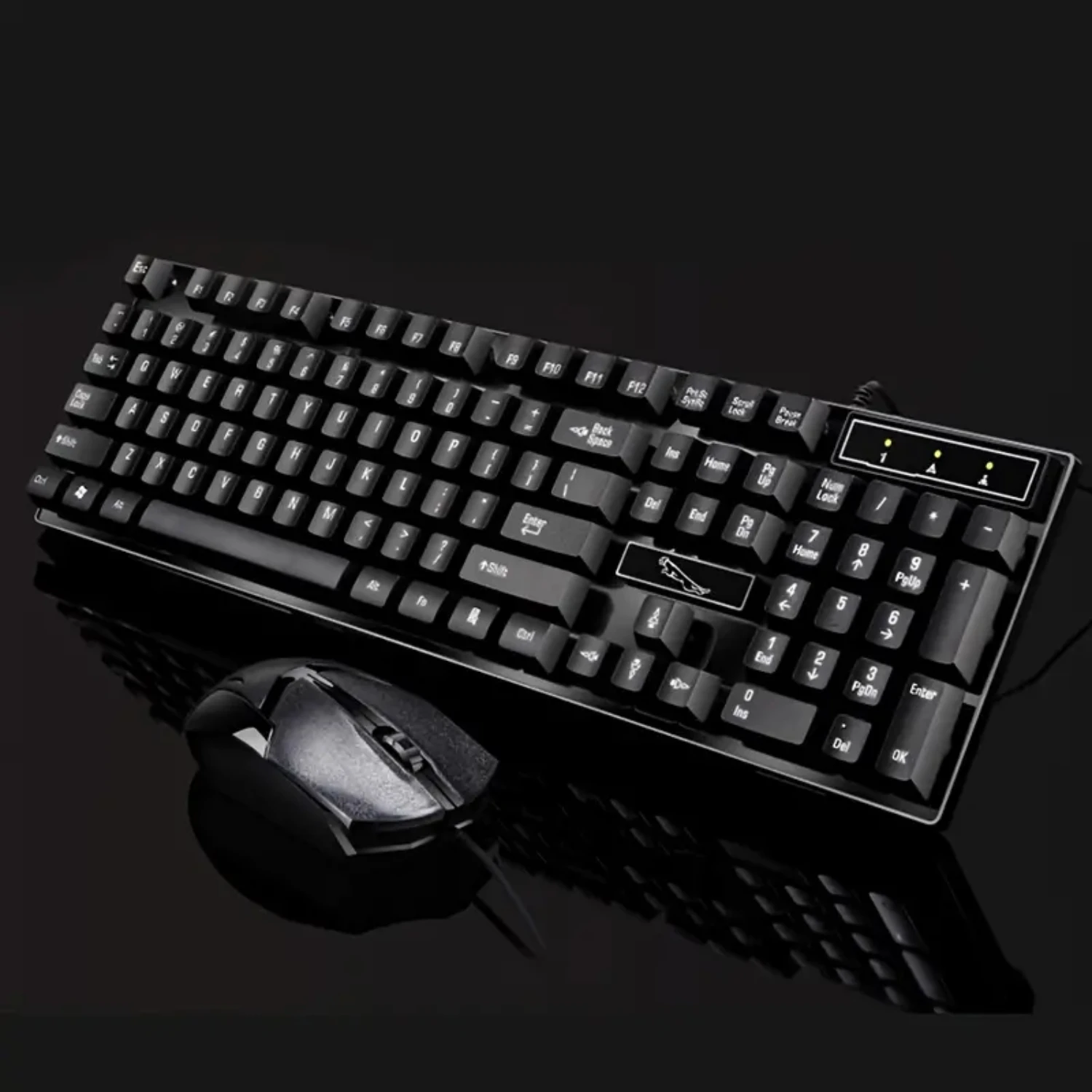 Efficient and Ultimate Non-luminous Universal USB Wired Keyboard and Mouse Set for Maximum Productivity and Comfort at Your Ulti