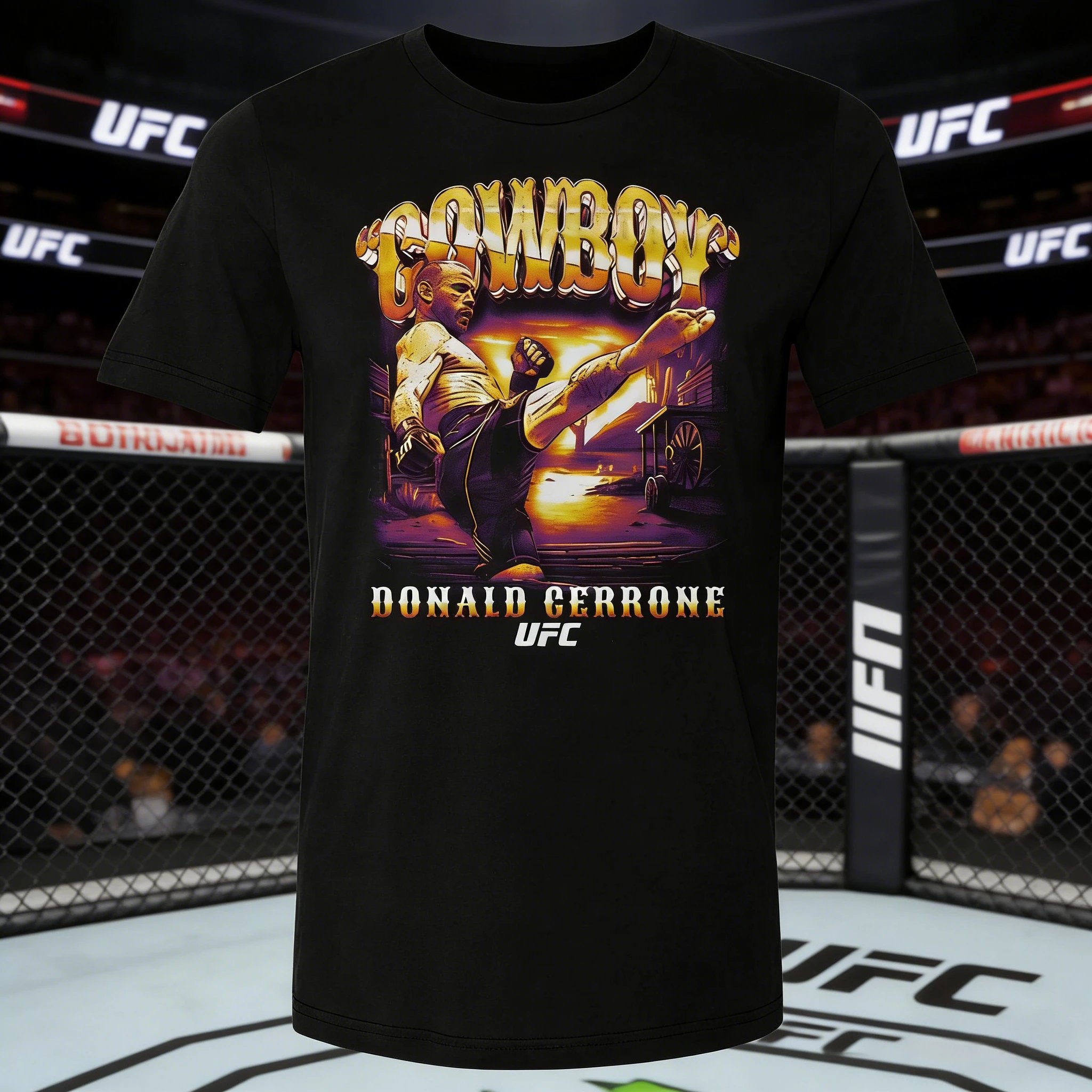 

Лето 2026, UFC, Дональд Картрон, боевая футболка с рисунком, женская спортивная хлопковая футболка с коротким рукавом, свободная рубашка для отдыха и фитнеса, унисекс