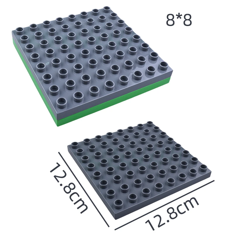 Placa dupla face de tamanho grande para crianças, pontos grandes, partículas grandes, pisos duplos, bloco de construção baseplate, brinquedo criativo, compatível