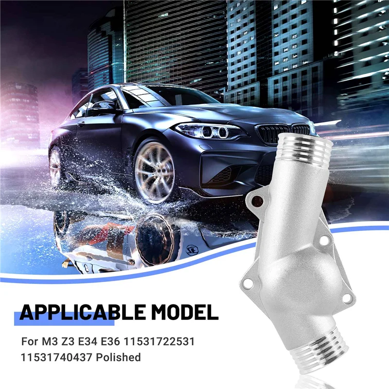 ترقية الألومنيوم ترموستات غطاء الإسكان مع طوقا لسيارات Bmw M3 Z3 E34 E36 11531722531 11531740437 مصقول