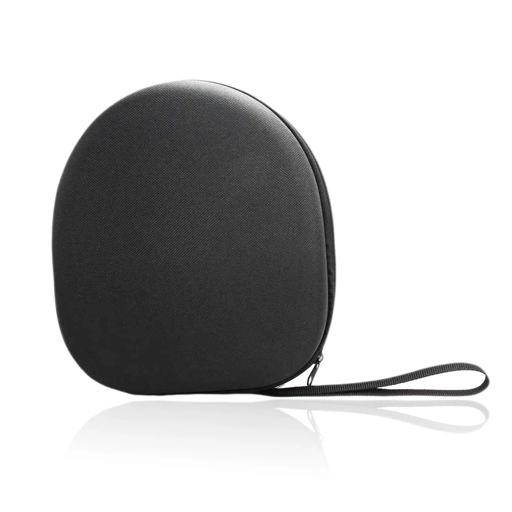 Headphone Carrying Case Shockproof Headset Pouch Capacity Handheld Earphone Container Company Travel Supplies Black image 5