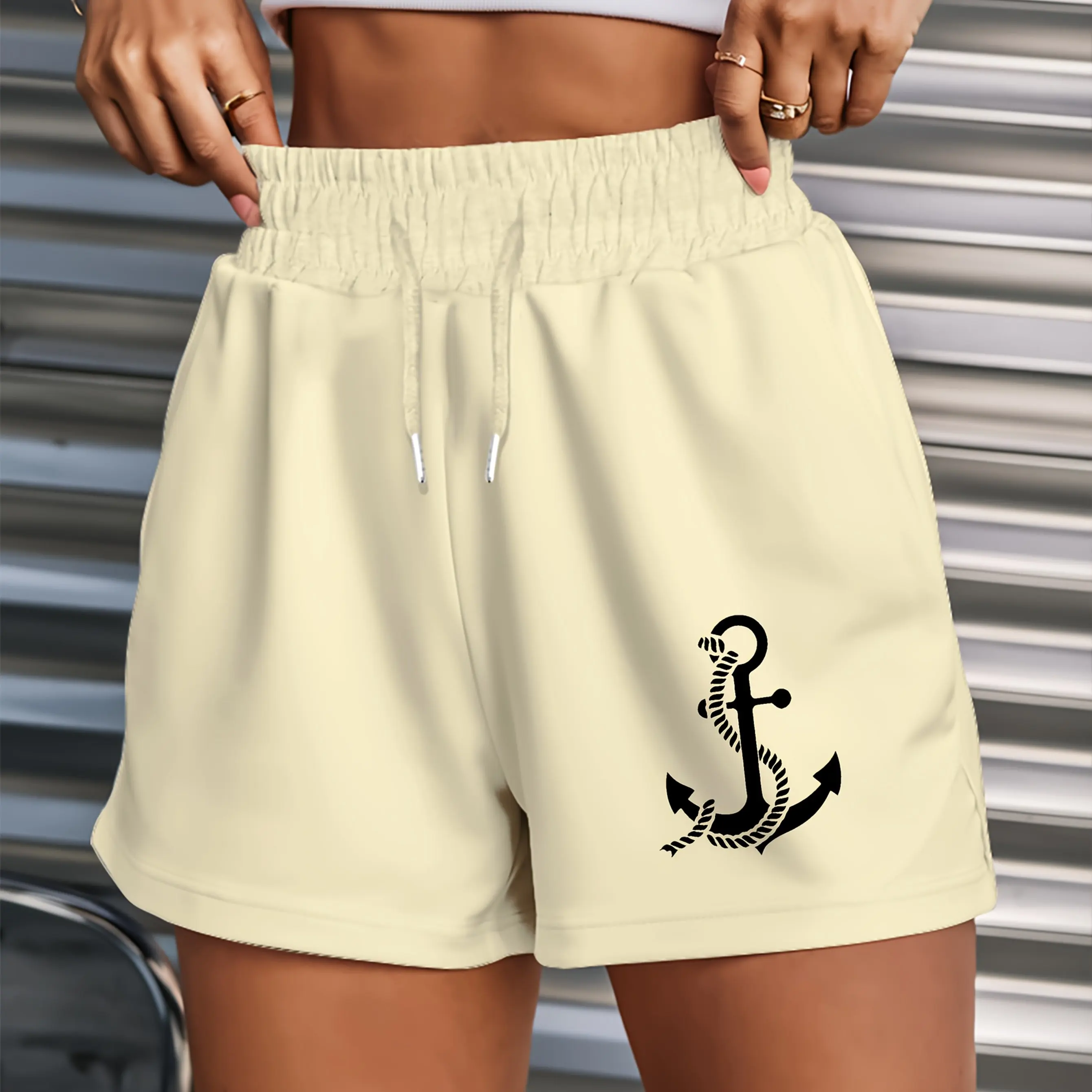 New Women's Shorts, Summer Casual Versatile Mid Length Pants, American Trend Jacket, Five Quarter Pants, Summer Beach Pants