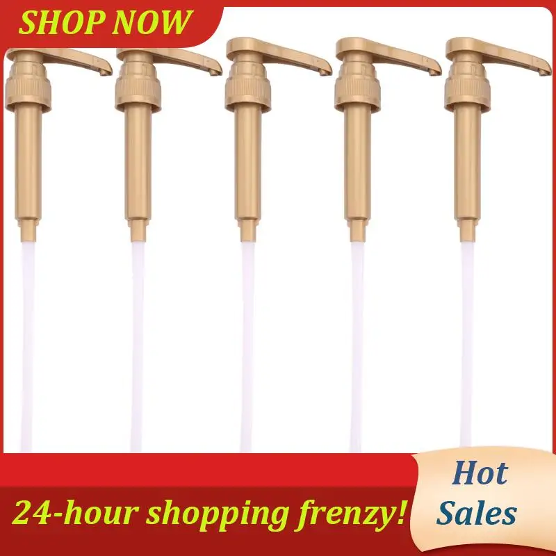 AB31-5 Pcs Coffee Milk Tea Dispenser Syrup Pump Black Liquid Dispenser For Torani Syrup 8Ml Juice Bottle Dispenser Pump