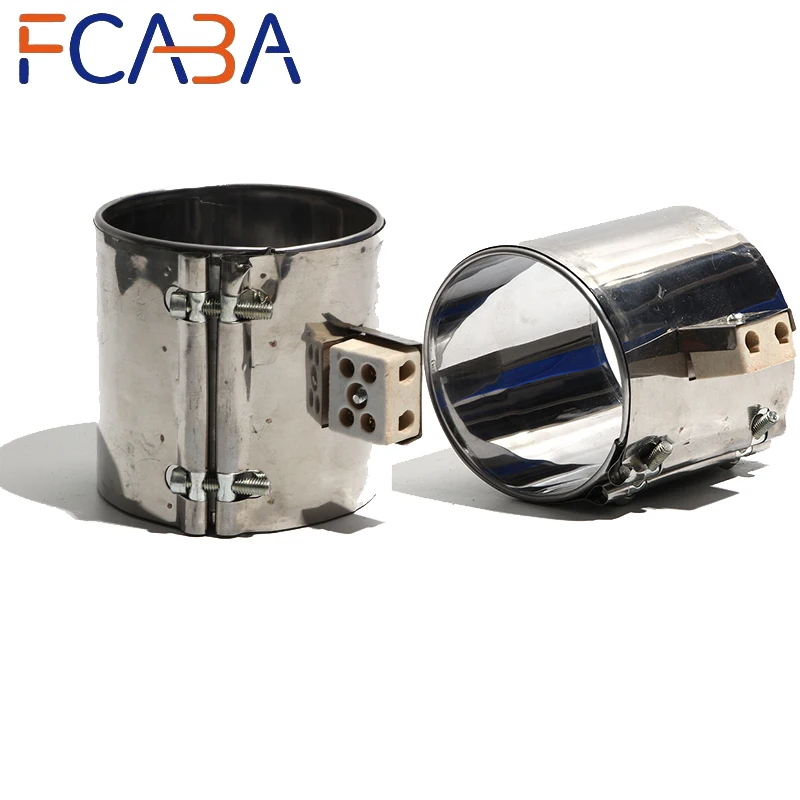 FACABA Stainless Steel Heater Band 100mm Diameter 50~90mm Height Heating Element for Extruder Machine 110V/220V/380V 450W~800W