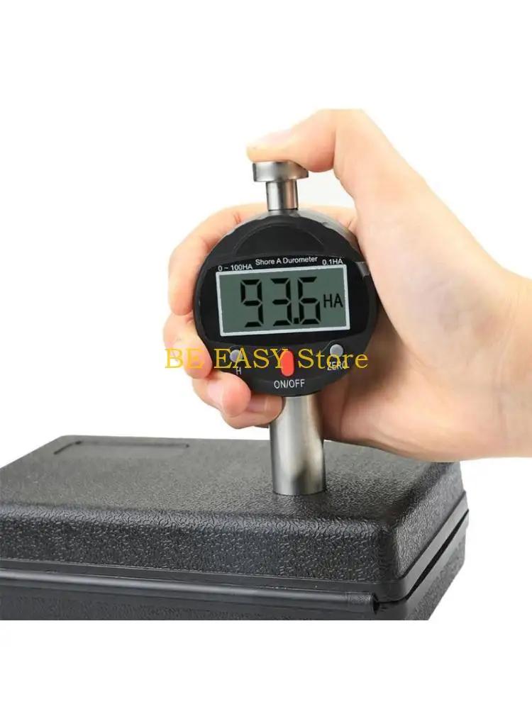 E28F Kompaktes digitales Shore-A/D-Härtemessgerät Taschenformat, Durometer, LCD-Display, Gummi-Härteprüfer