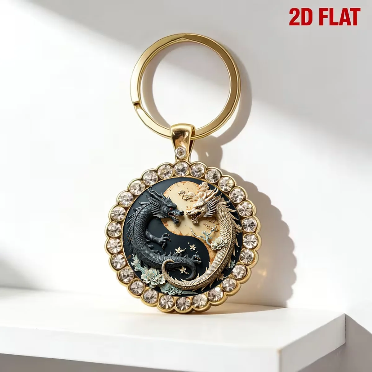 This 1-piece Yin Yang Dragon Time Gem Keychain is perfect as a gift for Christmas, birthdays, or to family and friends.