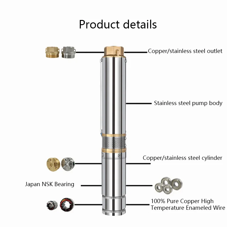 Good Price Solar DC Powered Deep Well Powered Water Pump With Controller