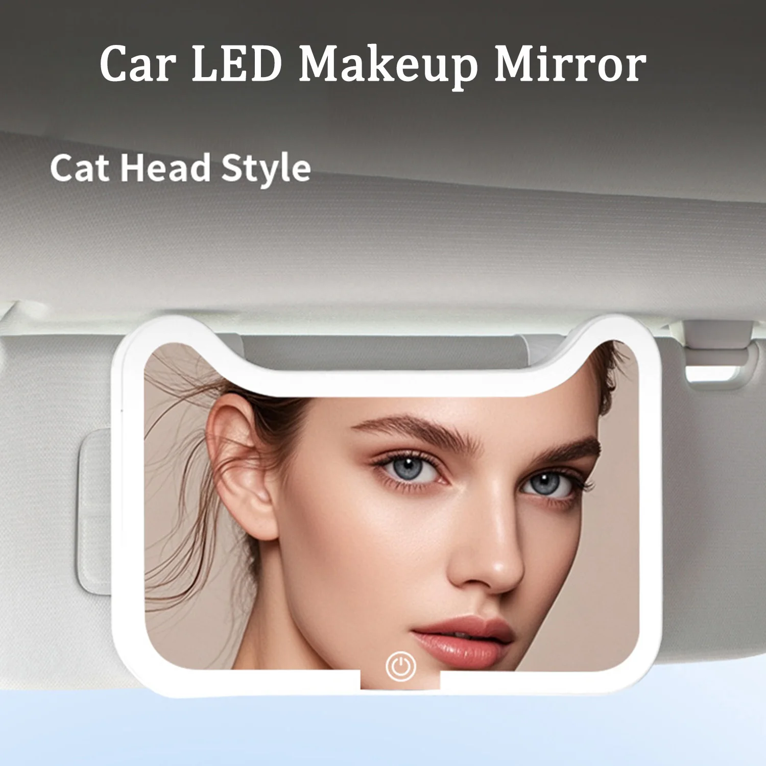 Auto Kosmetikspiegel Auto Sonnenblende Make-up Spiegel LED Touchscreen Einstellbare Helligkeit Umschaltbar Auto Innen Kosmetikspiegel