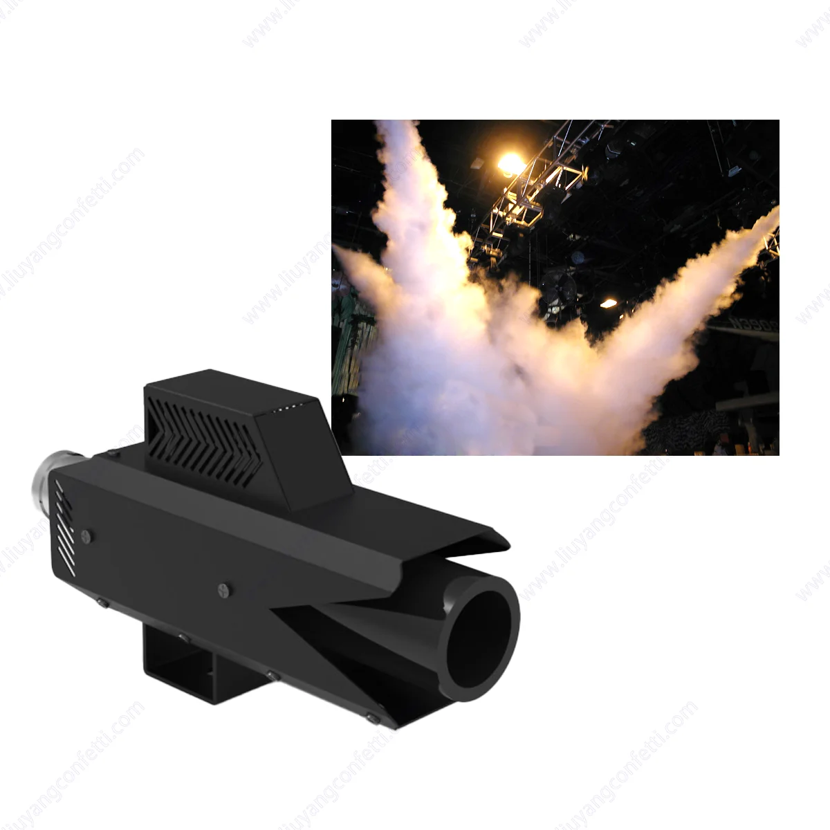 Cannon Co2 Jet Fog Machine With 5 Meter Hose New Super Hanging On Truss Nightclub Bar Concert Dmx512 Dj Disco Stage FX WEdding