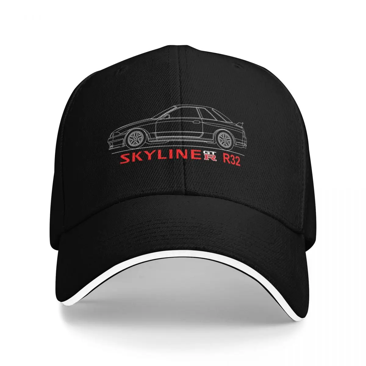 

Black Skyline R32 Blueprint Baseball Cap Sports Cap Golf Wear Designer Man Women's
