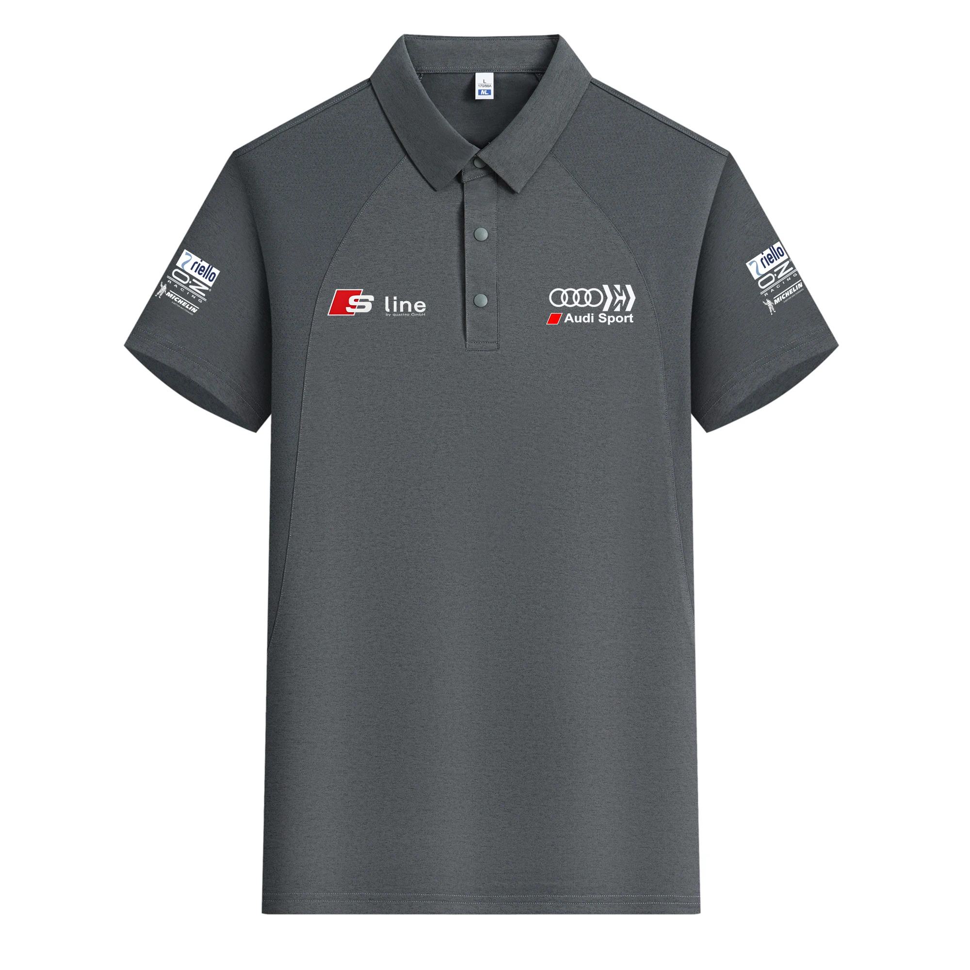 Audi Sport Edition men's Polo shirt, with a slim fit, sporty and casual design, made of pure cotton and breathable fabric, new s