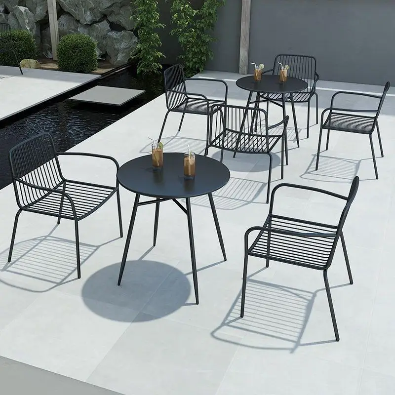 Outdoor tables and chairs,Talking about the combination of balcony tea tables household online celebrity.