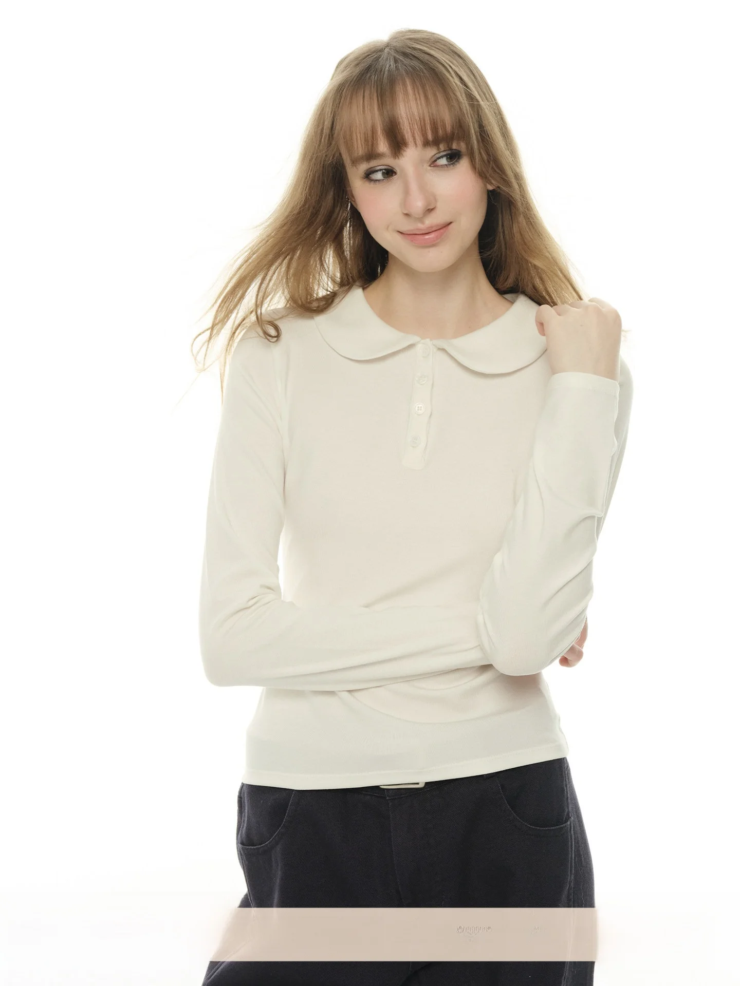 

UNRETRO Lenzing Long Sve Knitted Base irt Женская универсальная трикотажная футболка с воротником-стойкой для ранней весны, новинка