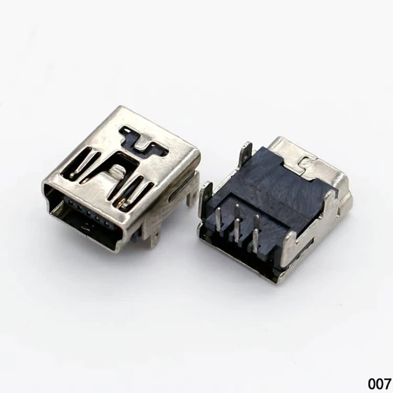 10 Stück Mini-USB Typ B 5-Pin Buchse 2/4-polig DIP-Anschluss Steckverbinder für Handy MP3 MP4 MP5 PS3 Reparaturteil V3 Po – Detail 2