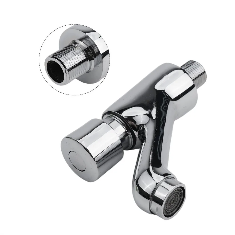 

1/3/5Pcs Bathroom Time Delay Faucet Hand Press Auto Self Closing Cold Saving Tap