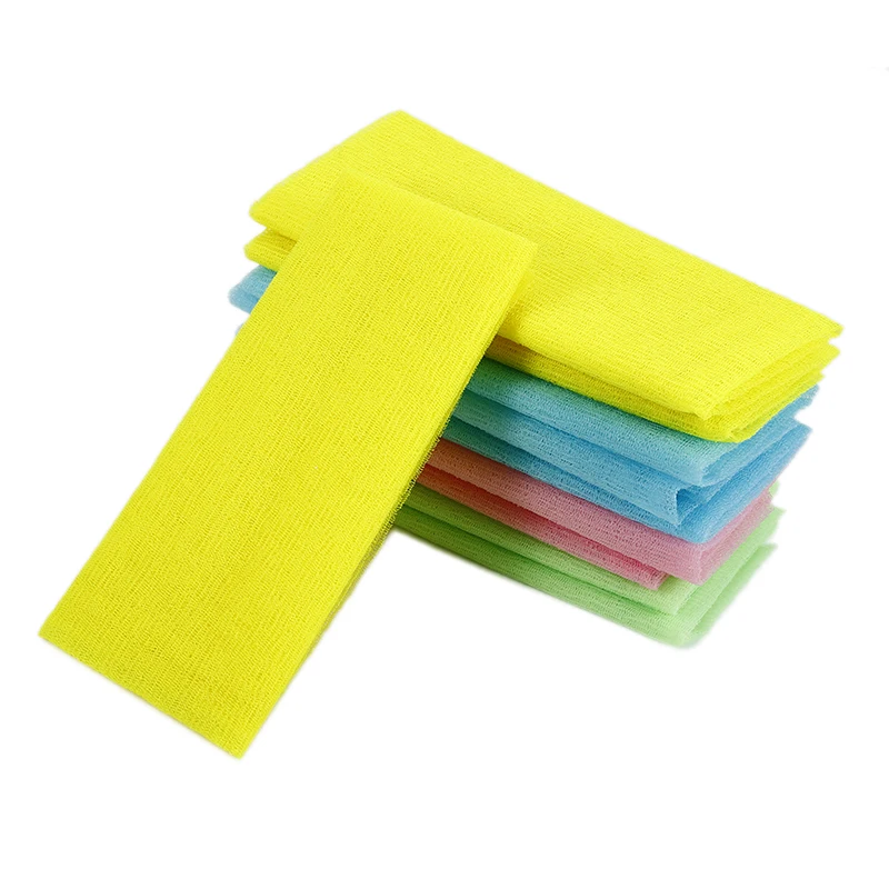 Serviette de bain en nylon exfoliante pour la peau, gant de toilette japonais, serviette de lavage pour le corps, serviette de polissage de la peau, couleur envoyée au hasard, beauté