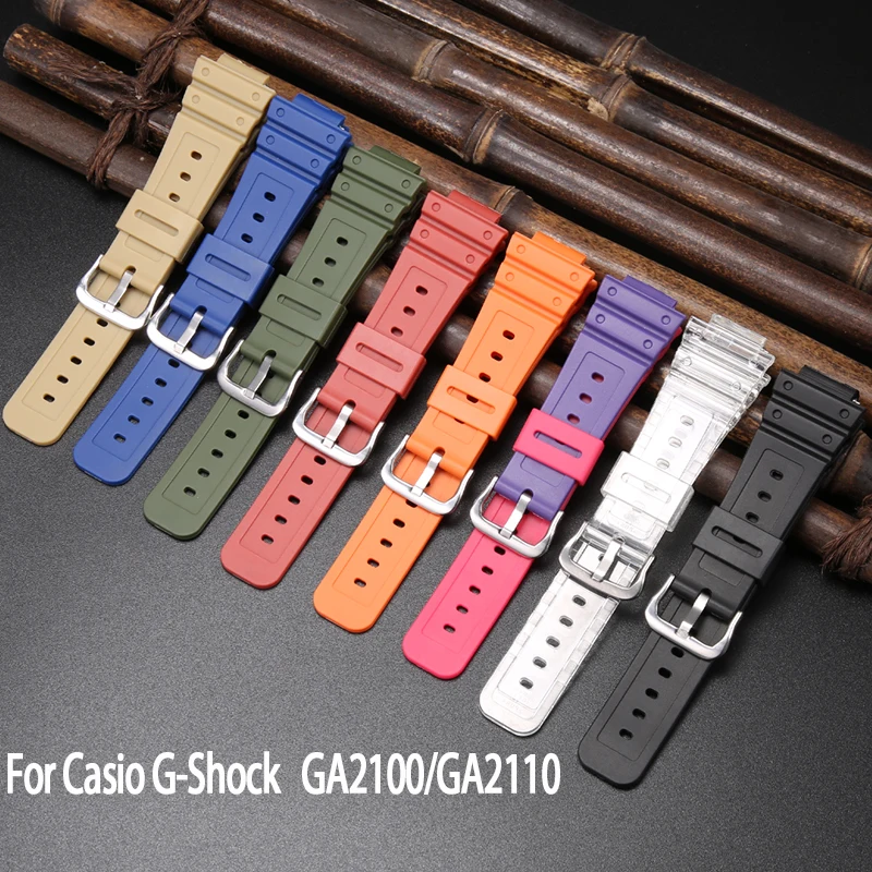 

Resin Watch Accessories Suitable For Casio GA-2100 2110 Men's Watch Band Sports Waterproof Rubber Replacement Bracelet