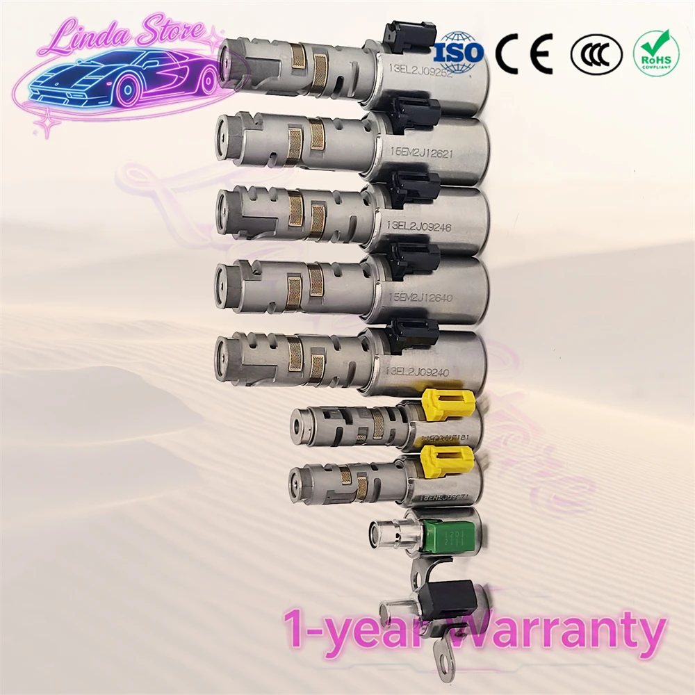 9 PCS Origianl 0C8 TR80SC Transmission Solenoid Valve Kit 0C8325039 For Audi Porsche VW Cadillac 8-Speed Gearbox
