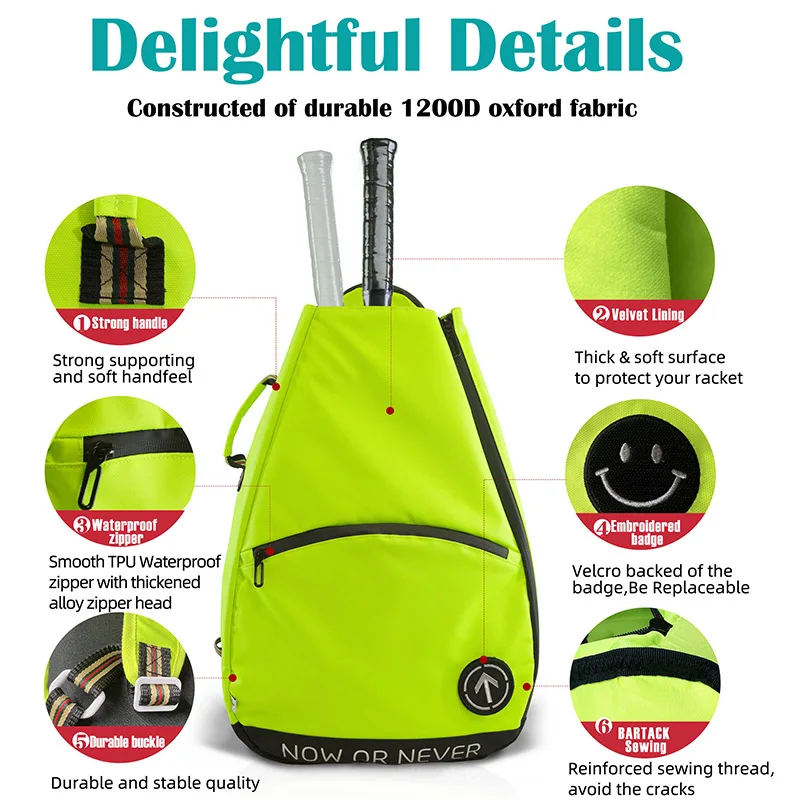 Tennis Badminton Raquet Sports Bag Backpack Can hold 3pcs Rackets Suit for Men Women Wear-proof Waterproof Large Capacity