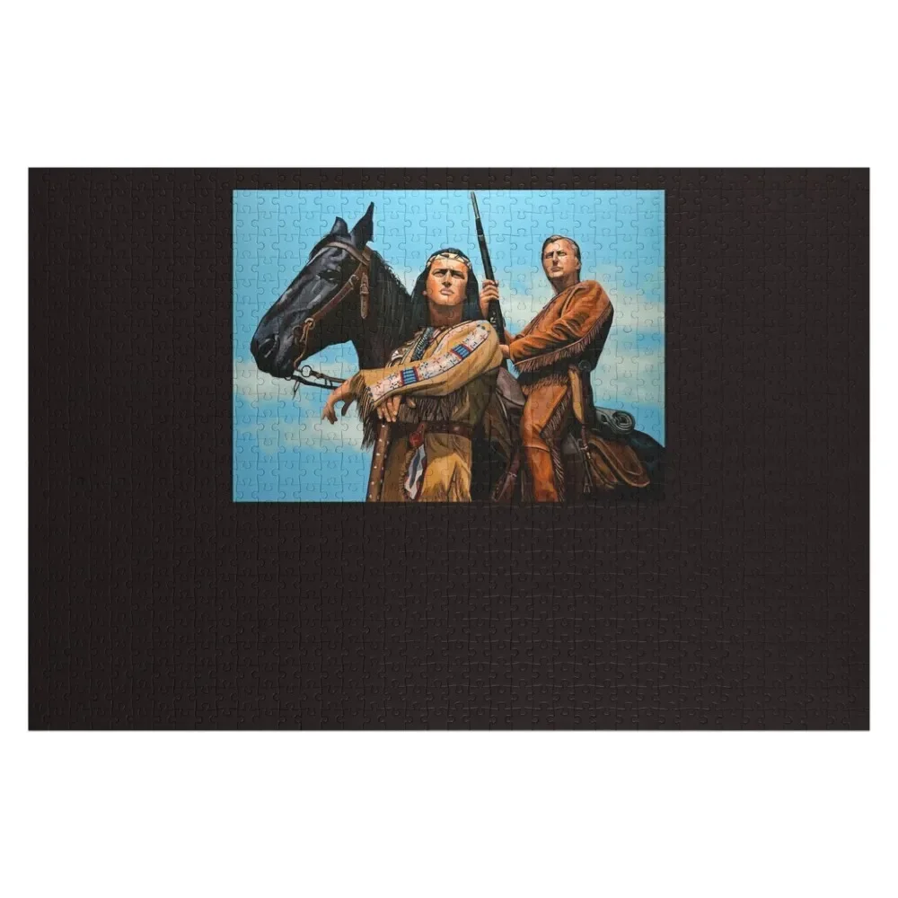 

Winnetou and Old Shatterhand Painting Classic T-Shirt Jigsaw Puzzle Personalised Jigsaw Custom Puzzle