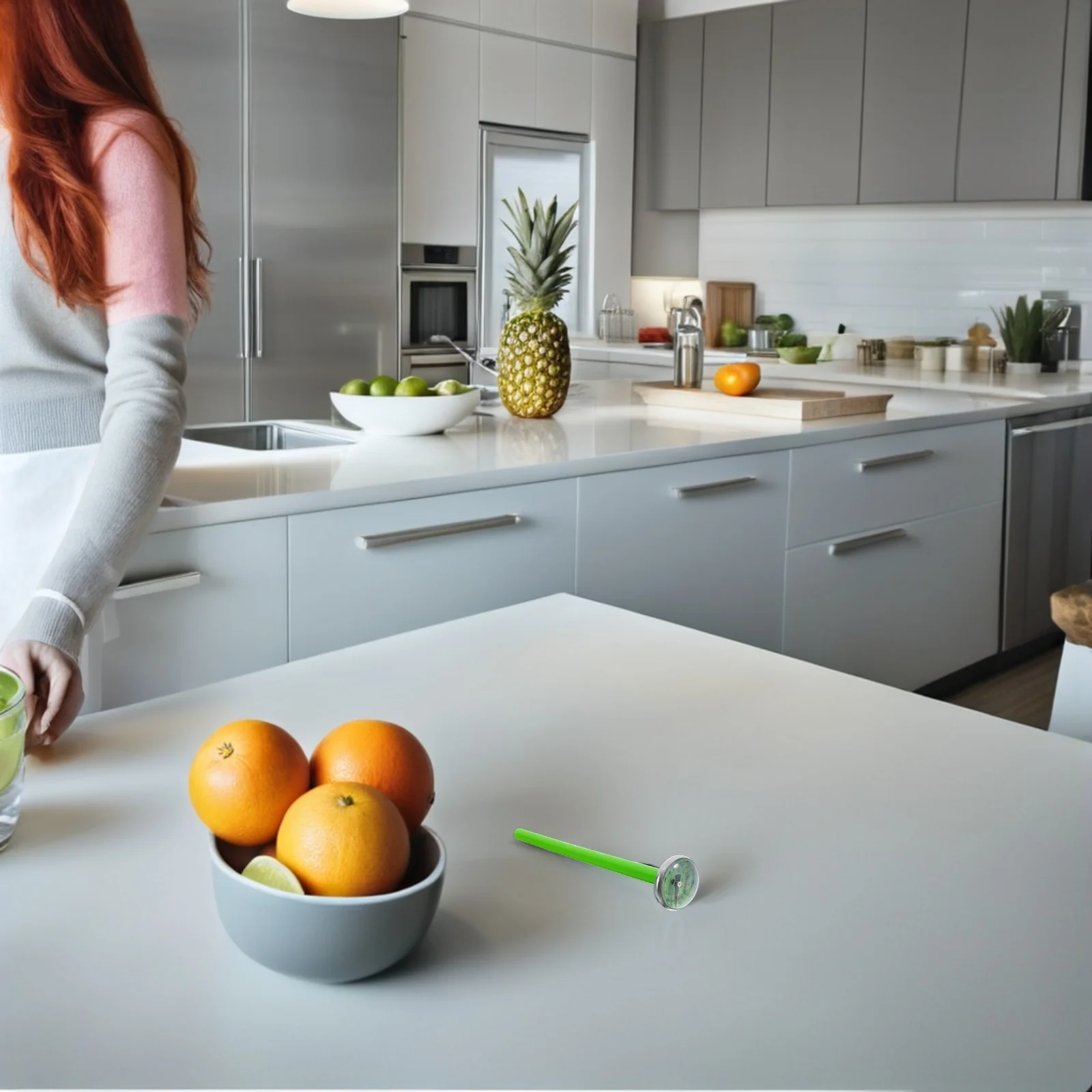 ميزان حرارة الطعام من الفولاذ المقاوم للصدأ، تصميم مسبار عالي الدقة، نطاق درجة حرارة واسع، أداة مطبخ، حليب القهوة، خبز اللحوم الفورية
