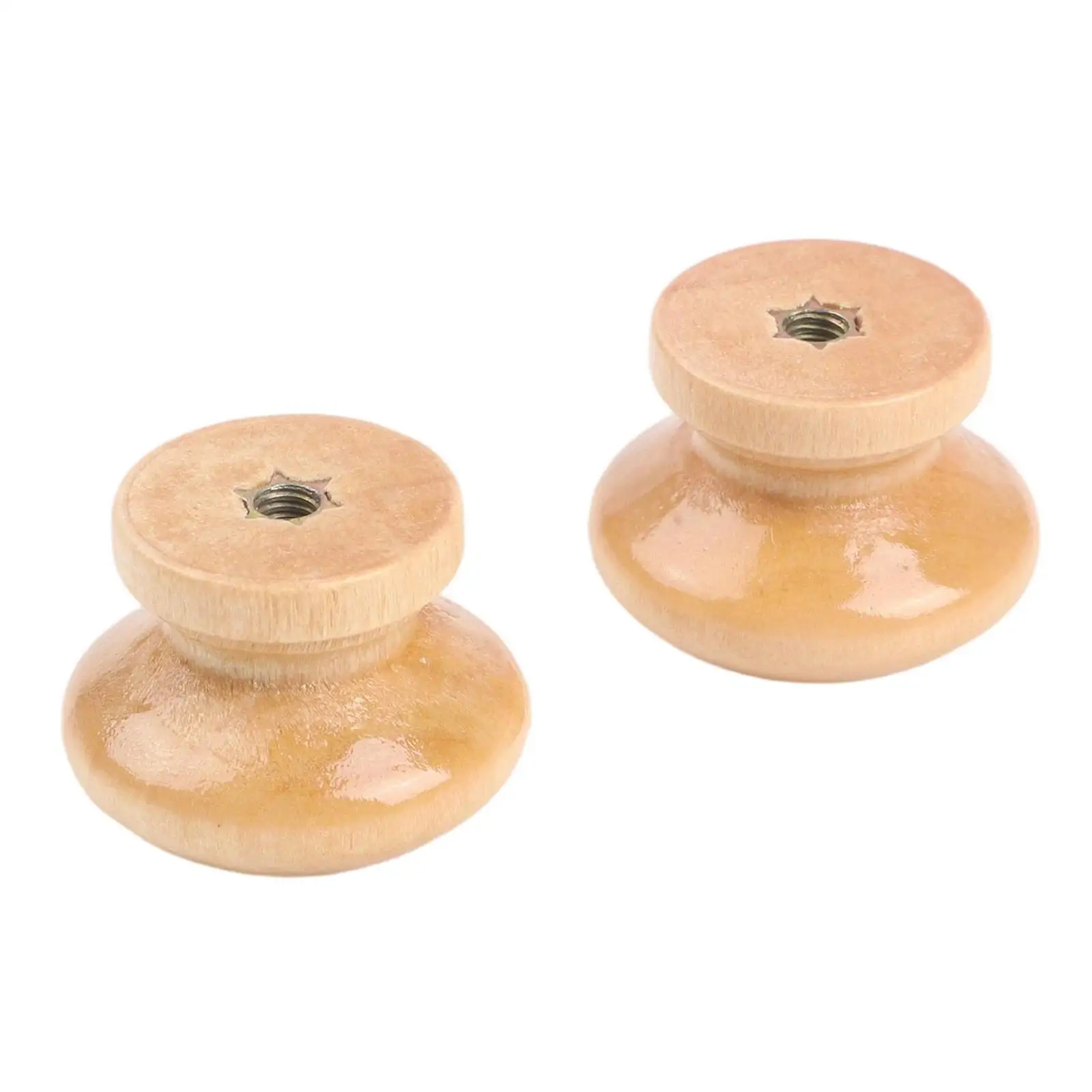 Round Wooden Mushroom Style Drawer Handle Made of Solid Wood for Kitchen Cabinets Dresser Drawers Office Desks China Cabinets