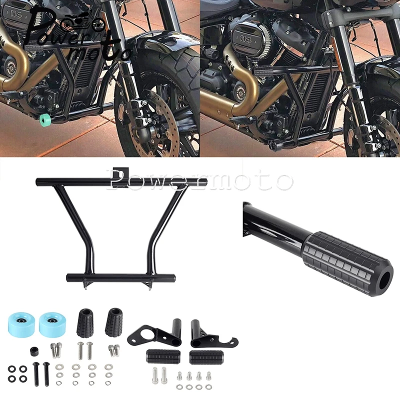 

Motorcycle Highway Crash Bar Bumper Guards For Harley Softail Fat Bob Low Breakout Sport Glide Classic Rider114 FXFBS FXBB FXLR