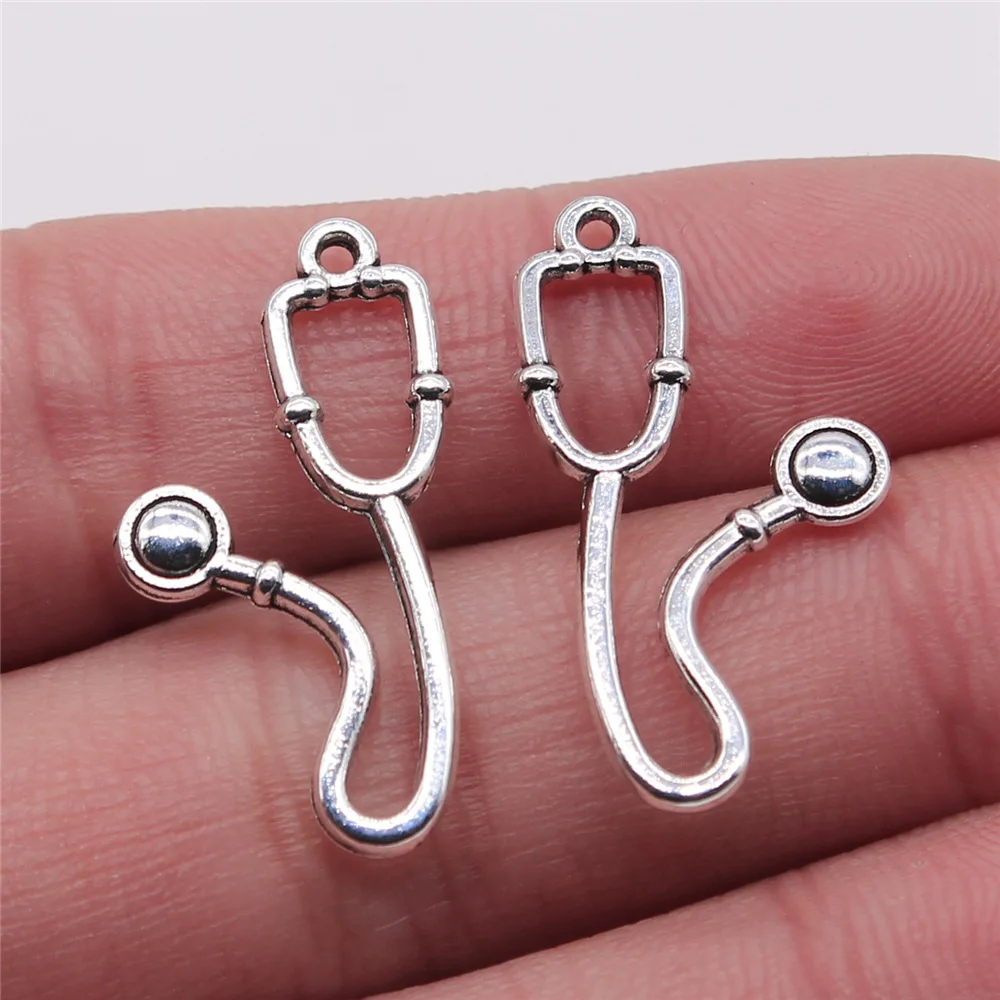 20Pcs 29x14mm Alloy Charm Doctor Stethophone Pendant EF3717