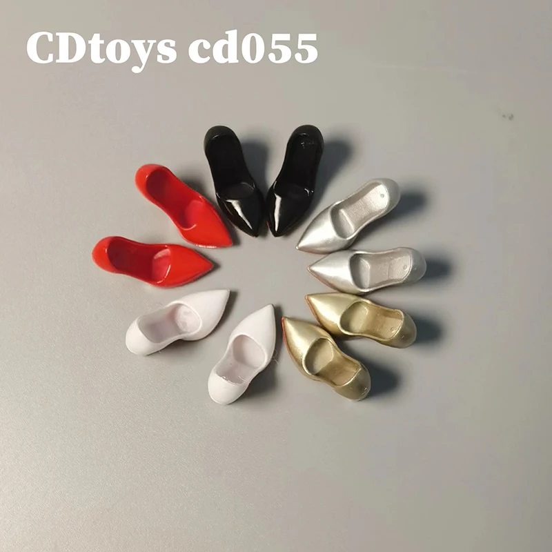 Cdtoys CD055 1/12 Women Soldier Shoes Cute Mini Pointed Toe Pumps High Heels Accessory Fit 6'' Action Figure Body Model Toys