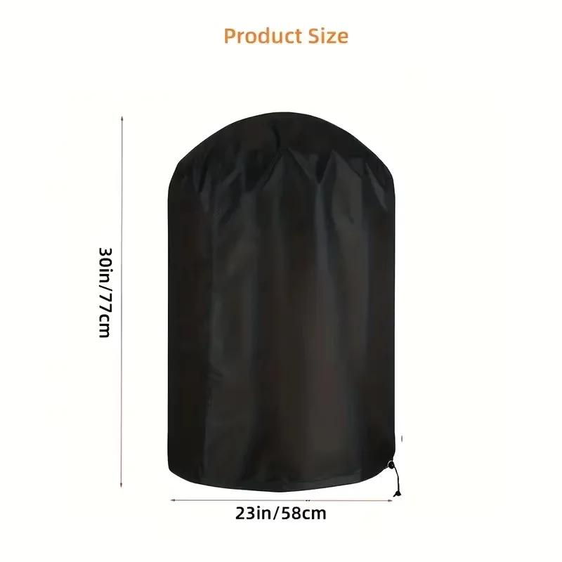 غطاء شواء أسود من قماش أكسفورد - غطاء شواية شواء عالي التحمل، مناسب للاستخدام الخارجي، غطاء شواء قوي قابل للتعديل #6