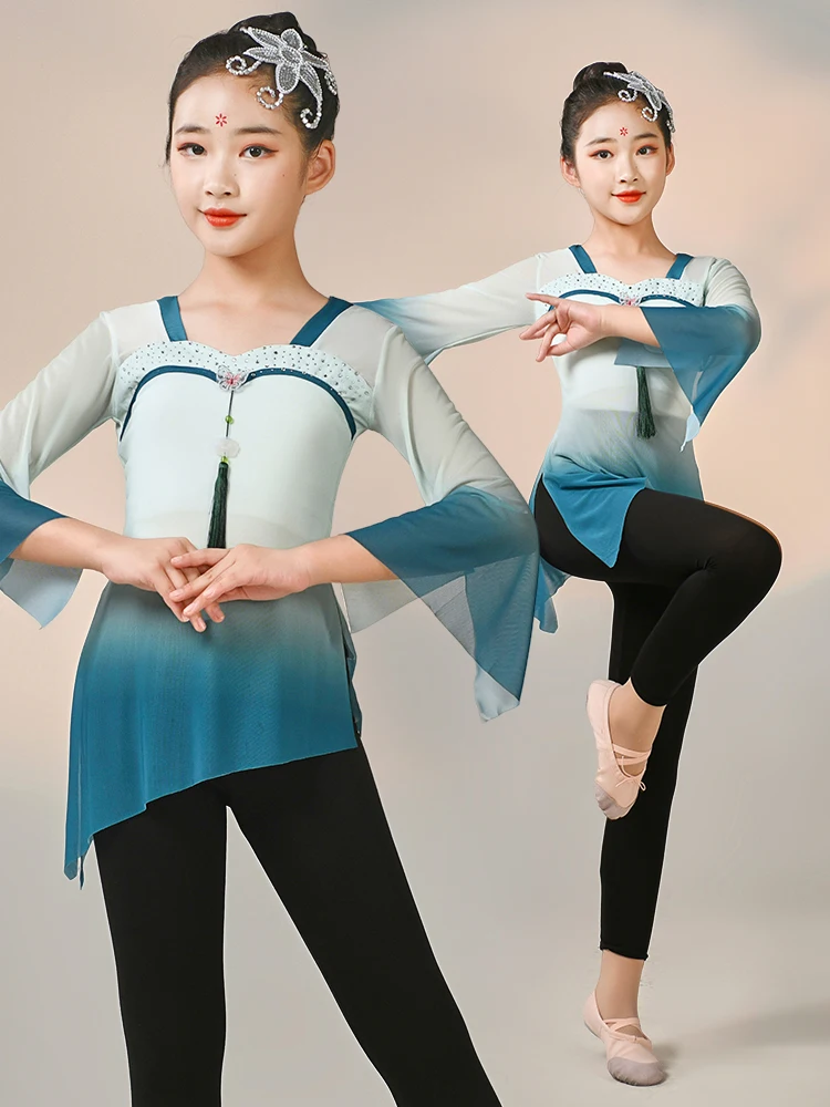 

Classical Dance Performance Costume Children's Girl's Hanfu Skirt Ele Drifting Stage Costume for Girls under 7 Years Old