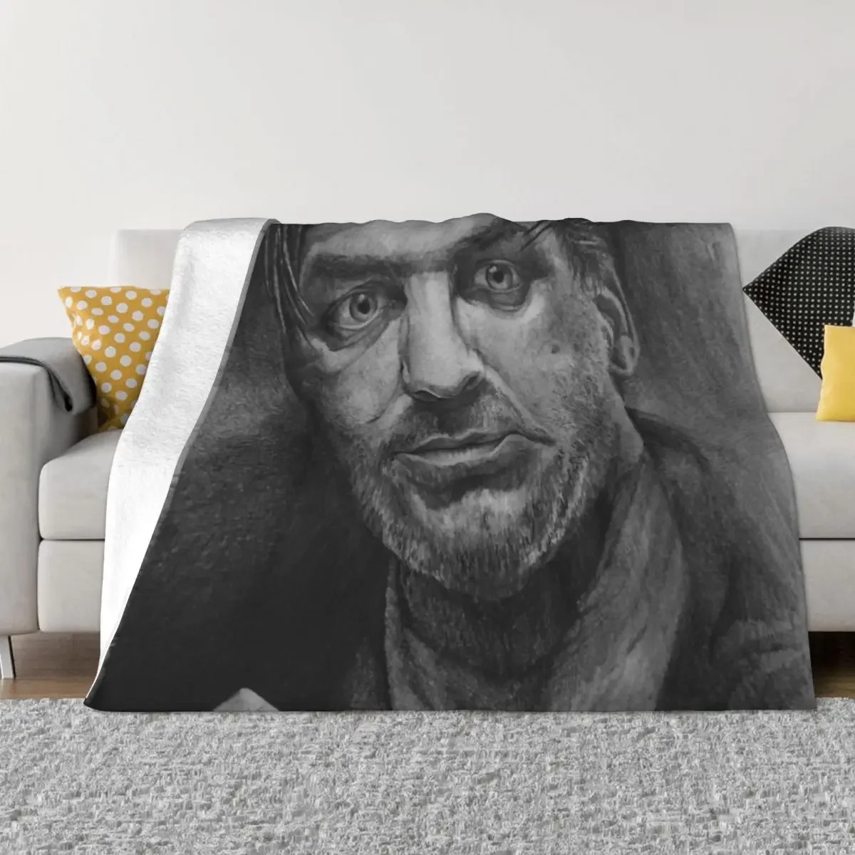 

TIll Lindemann Portrait Throw Blanket Fluffy Shaggy Winter beds Blankets