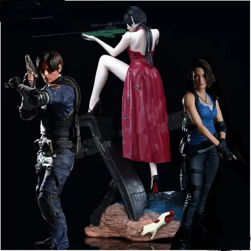 Biohazard Ada Wong Figure Biohazard Game Jill Valentine Leon Kennedy Anime Figure With Stand Collection PVC Model Birthday Gifts