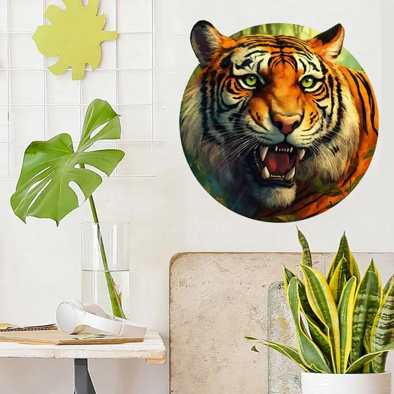 Tiger Wall Stickers Decal for Bathroom Toilet Living Room Cabinet Fridge - Home Decorative Tiger Theme AA158
